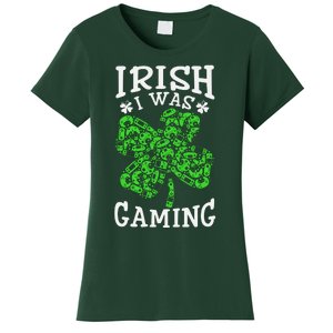 Funny St Patricks Day Funny Gamer Shamrock Video Games Lover Women's T-Shirt