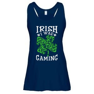 Funny St Patricks Day Funny Gamer Shamrock Video Games Lover Ladies Essential Flowy Tank