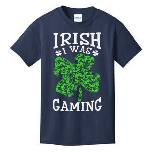 Funny St Patricks Day Funny Gamer Shamrock Video Games Lover Kids T-Shirt