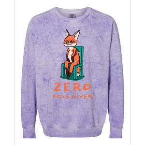 Funny Sarcastic Pun ZERO FOXS GIVEN, Colorblast Crewneck Sweatshirt