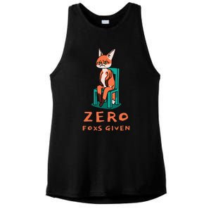 Funny Sarcastic Pun ZERO FOXS GIVEN, Ladies PosiCharge Tri-Blend Wicking Tank