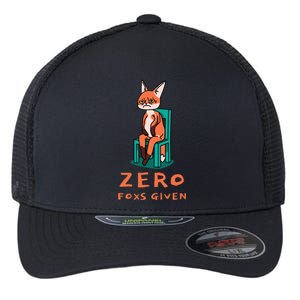 Funny Sarcastic Pun ZERO FOXS GIVEN, Flexfit Unipanel Trucker Cap