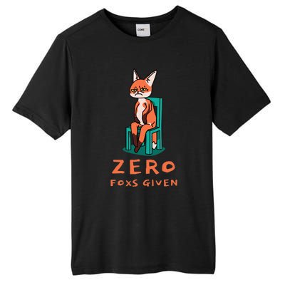 Funny Sarcastic Pun ZERO FOXS GIVEN, Tall Fusion ChromaSoft Performance T-Shirt