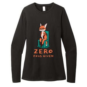 Funny Sarcastic Pun ZERO FOXS GIVEN, Womens CVC Long Sleeve Shirt