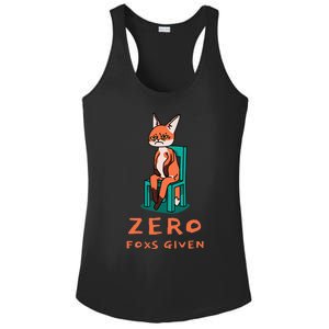 Funny Sarcastic Pun ZERO FOXS GIVEN, Ladies PosiCharge Competitor Racerback Tank