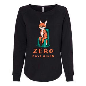 Funny Sarcastic Pun ZERO FOXS GIVEN, Womens California Wash Sweatshirt