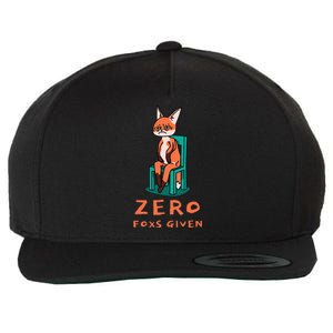 Funny Sarcastic Pun ZERO FOXS GIVEN, Wool Snapback Cap