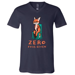 Funny Sarcastic Pun ZERO FOXS GIVEN, V-Neck T-Shirt