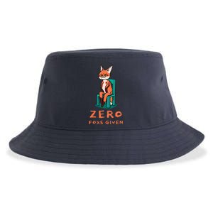 Funny Sarcastic Pun ZERO FOXS GIVEN, Sustainable Bucket Hat