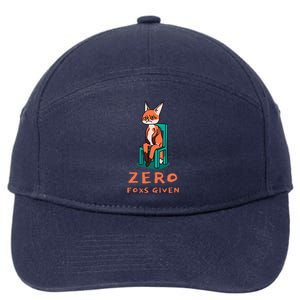 Funny Sarcastic Pun ZERO FOXS GIVEN, 7-Panel Snapback Hat