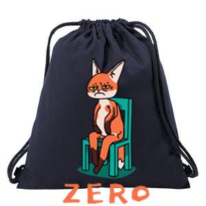 Funny Sarcastic Pun ZERO FOXS GIVEN, Drawstring Bag