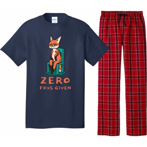 Funny Sarcastic Pun ZERO FOXS GIVEN, Pajama Set