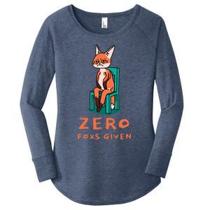 Funny Sarcastic Pun ZERO FOXS GIVEN, Women's Perfect Tri Tunic Long Sleeve Shirt