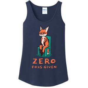 Funny Sarcastic Pun ZERO FOXS GIVEN, Ladies Essential Tank