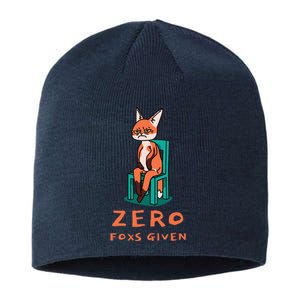 Funny Sarcastic Pun ZERO FOXS GIVEN, Sustainable Beanie