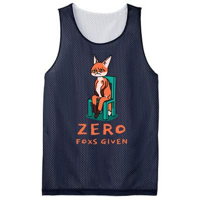 Funny Sarcastic Pun ZERO FOXS GIVEN, Mesh Reversible Basketball Jersey Tank