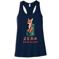 Funny Sarcastic Pun ZERO FOXS GIVEN, Women's Racerback Tank