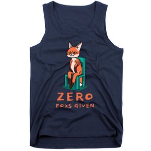 Funny Sarcastic Pun ZERO FOXS GIVEN, Tank Top