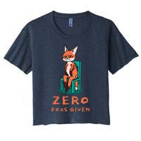 Funny Sarcastic Pun ZERO FOXS GIVEN, Women's Crop Top Tee