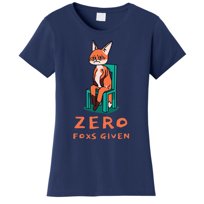 Funny Sarcastic Pun ZERO FOXS GIVEN, Women's T-Shirt