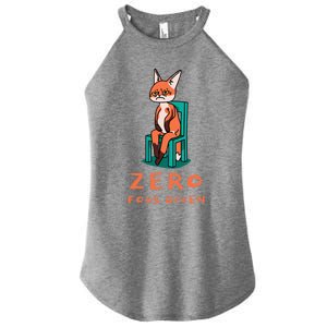 Funny Sarcastic Pun ZERO FOXS GIVEN, Women's Perfect Tri Rocker Tank