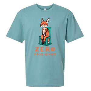 Funny Sarcastic Pun ZERO FOXS GIVEN, Sueded Cloud Jersey T-Shirt