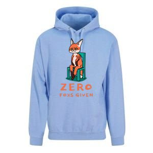 Funny Sarcastic Pun ZERO FOXS GIVEN, Unisex Surf Hoodie