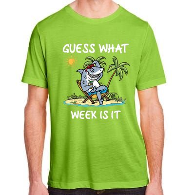 Funny Shark Party Beach Guess What Week Is It Lover Shark Adult ChromaSoft Performance T-Shirt