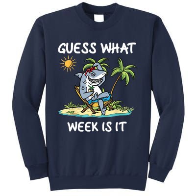 Funny Shark Party Beach Guess What Week Is It Lover Shark Sweatshirt