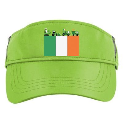 Funny Saint Patrick's Day Excavator Construction Workers Adult Drive Performance Visor