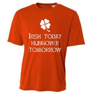 Funny St Patricks Day Irish Today Hungover Tomorrow Cooling Performance Crew T-Shirt