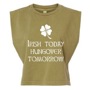 Funny St Patricks Day Irish Today Hungover Tomorrow Garment-Dyed Women's Muscle Tee