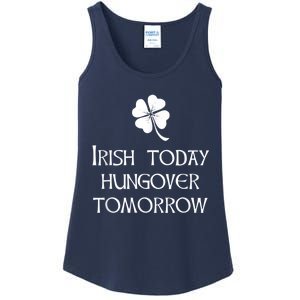 Funny St Patricks Day Irish Today Hungover Tomorrow Ladies Essential Tank