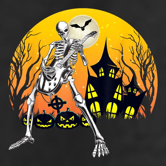 Funny Skeleton Playing Guitar Pumpkin Happy Halloween Vibes Adult Drive Performance Visor