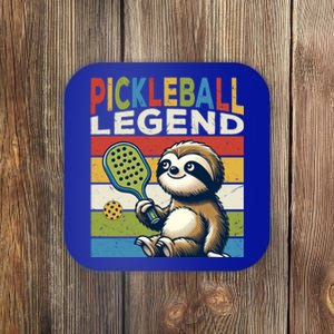 Funny Sloth Pickleball Legend Pickleball Gift Coaster