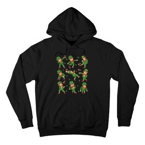 funny St Patricks Day Leprechaun Football Player Clover Hoodie