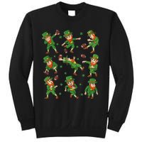 funny St Patricks Day Leprechaun Football Player Clover Sweatshirt