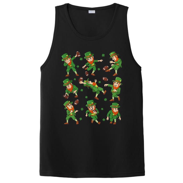 funny St Patricks Day Leprechaun Football Player Clover PosiCharge Competitor Tank