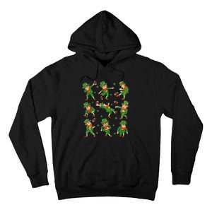 funny St Patricks Day Leprechaun Football Player Clover Tall Hoodie