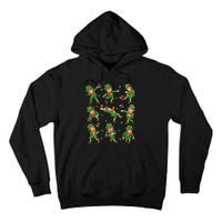 funny St Patricks Day Leprechaun Football Player Clover Tall Hoodie