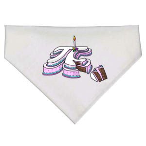 Funny Slice Pi Day Gift Cool Math Teacher Cake Cute Gift USA-Made Doggie Bandana