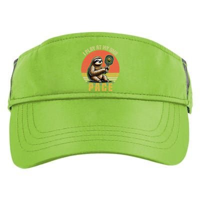 Funny Sloth Pickleball Player And Paddleball Gift Adult Drive Performance Visor