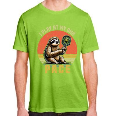 Funny Sloth Pickleball Player And Paddleball Gift Adult ChromaSoft Performance T-Shirt