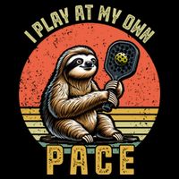 Funny Sloth Pickleball Player And Paddleball Gift Impact Tech Backpack