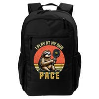 Funny Sloth Pickleball Player And Paddleball Gift Backpack