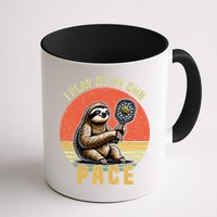 Funny Sloth Pickleball Player And Paddleball Gift Mug