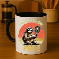 Funny Sloth Pickleball Player And Paddleball Gift Mug
