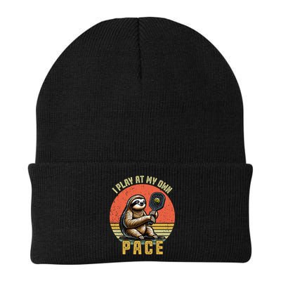 Funny Sloth Pickleball Player And Paddleball Gift Beanie