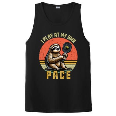 Funny Sloth Pickleball Player And Paddleball Gift PosiCharge Competitor Tank