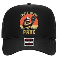 Funny Sloth Pickleball Player And Paddleball Gift Hat